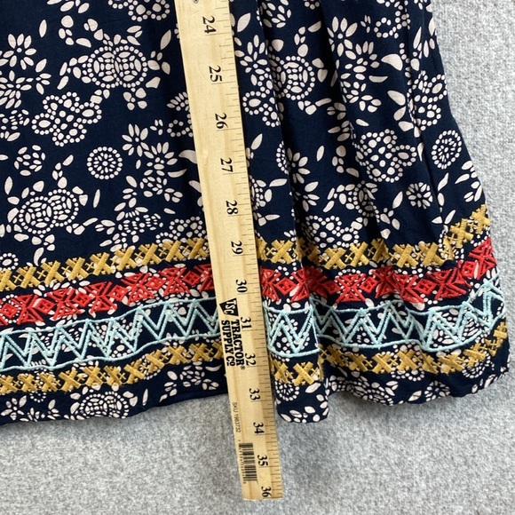 THML boho halter neck midi dress boho embroidered tassel ties in back S - Picture 8 of 11